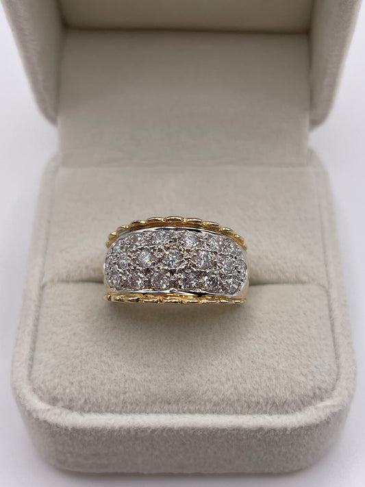 9ct gold cz dome ring
