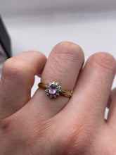 Load image into Gallery viewer, 9ct gold amethyst and diamond ring
