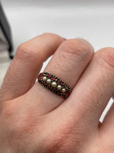 Load image into Gallery viewer, Antique 15ct gold pearl and ruby ring

