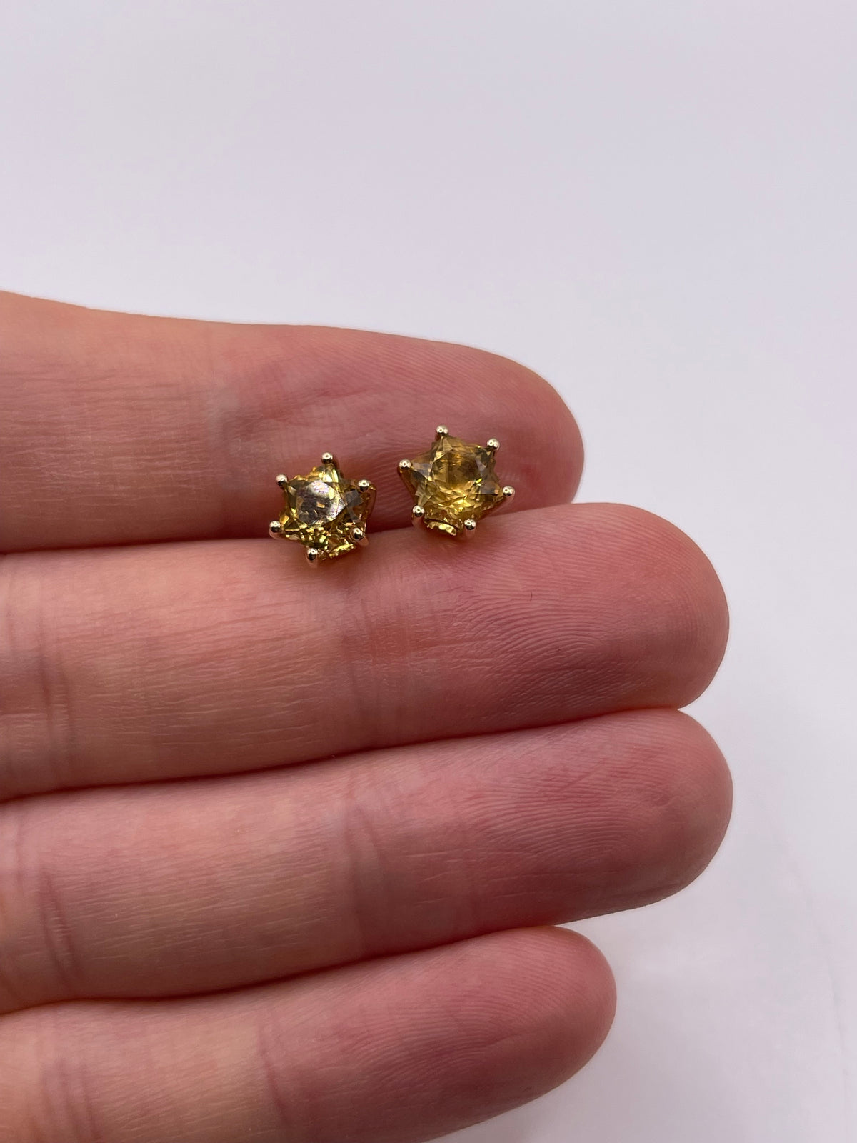 9ct gold citrine earrings