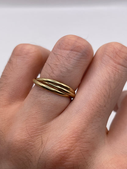 9ct gold tri band