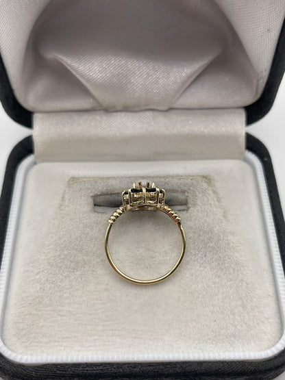 9ct gold sapphire and opal ring
