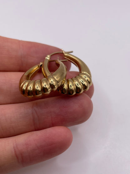 9ct gold creole earrings