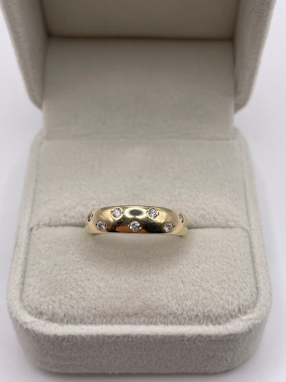 9ct gold cz ring