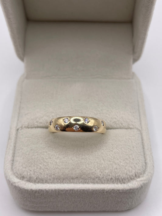 9ct gold cz ring