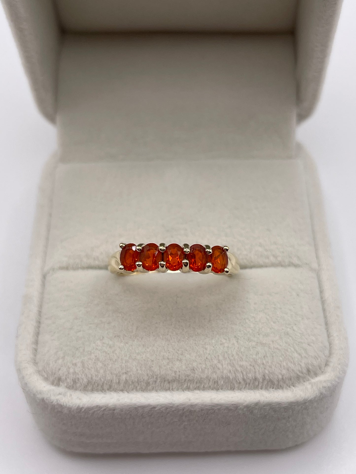 9ct gold fire opal ring