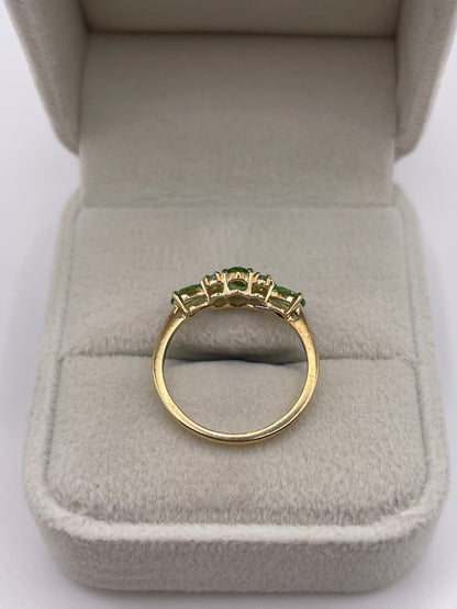 9ct gold tsavorite garnet ring