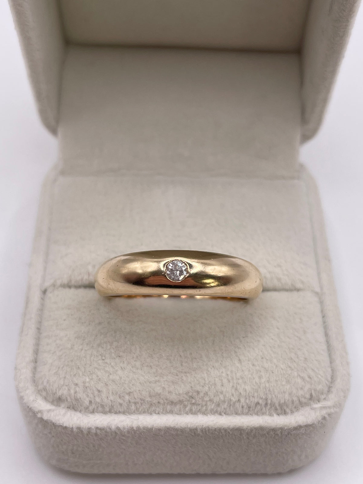9ct gold diamond gypsy ring
