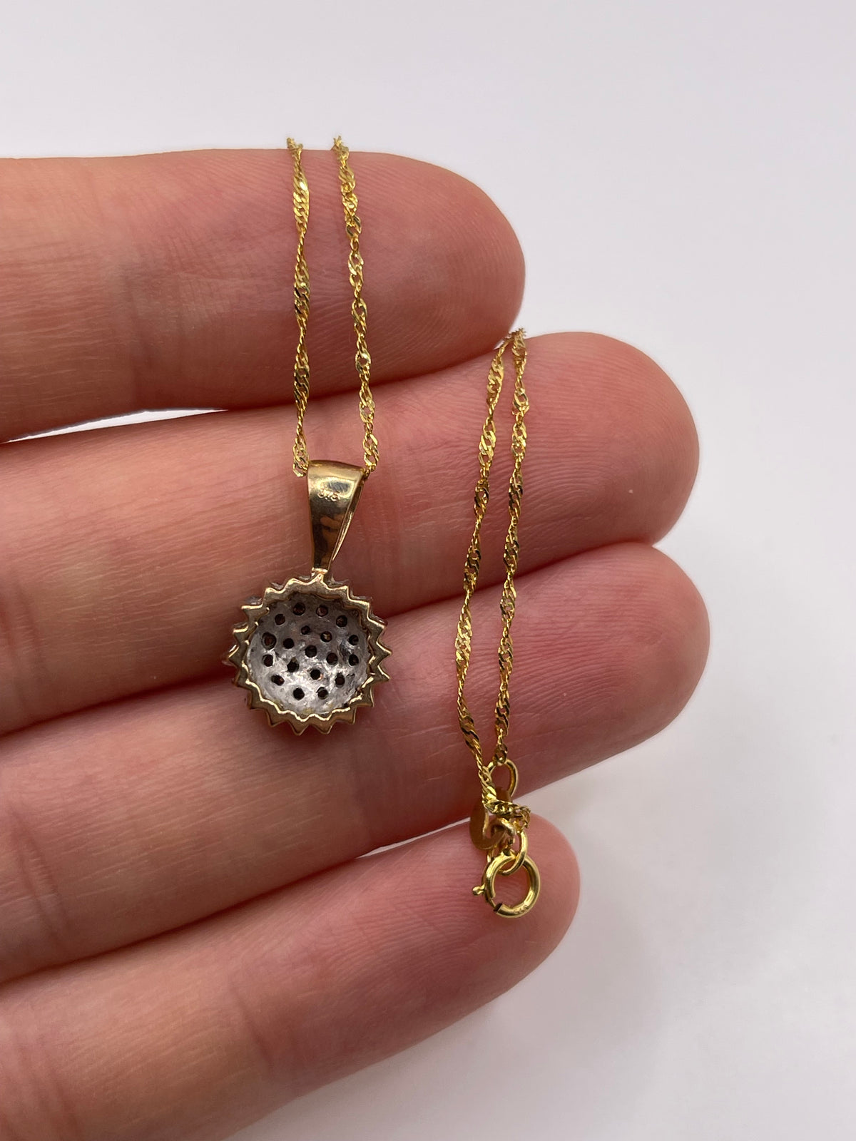 9ct gold diamond necklace