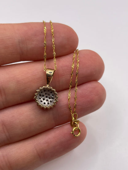 9ct gold diamond necklace