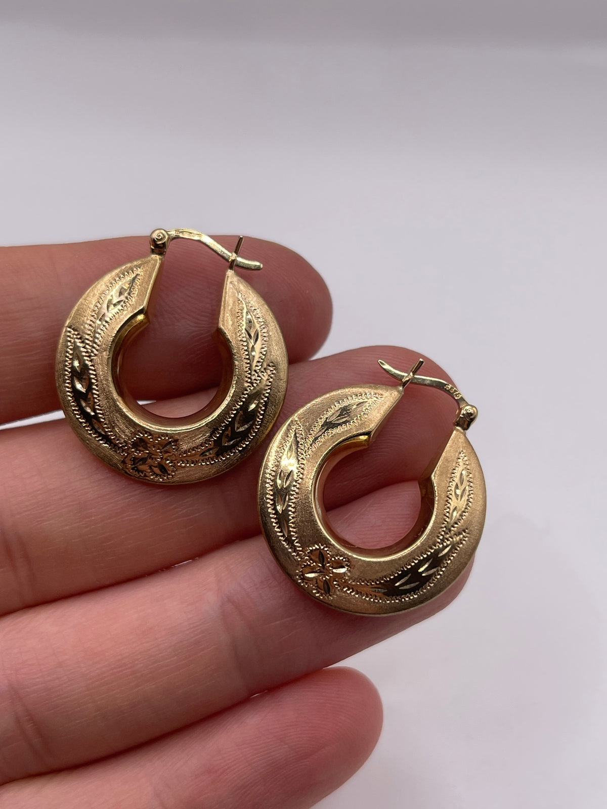 9ct gold Creole earrings