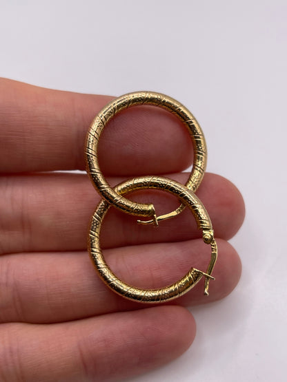 9ct gold Creole earrings