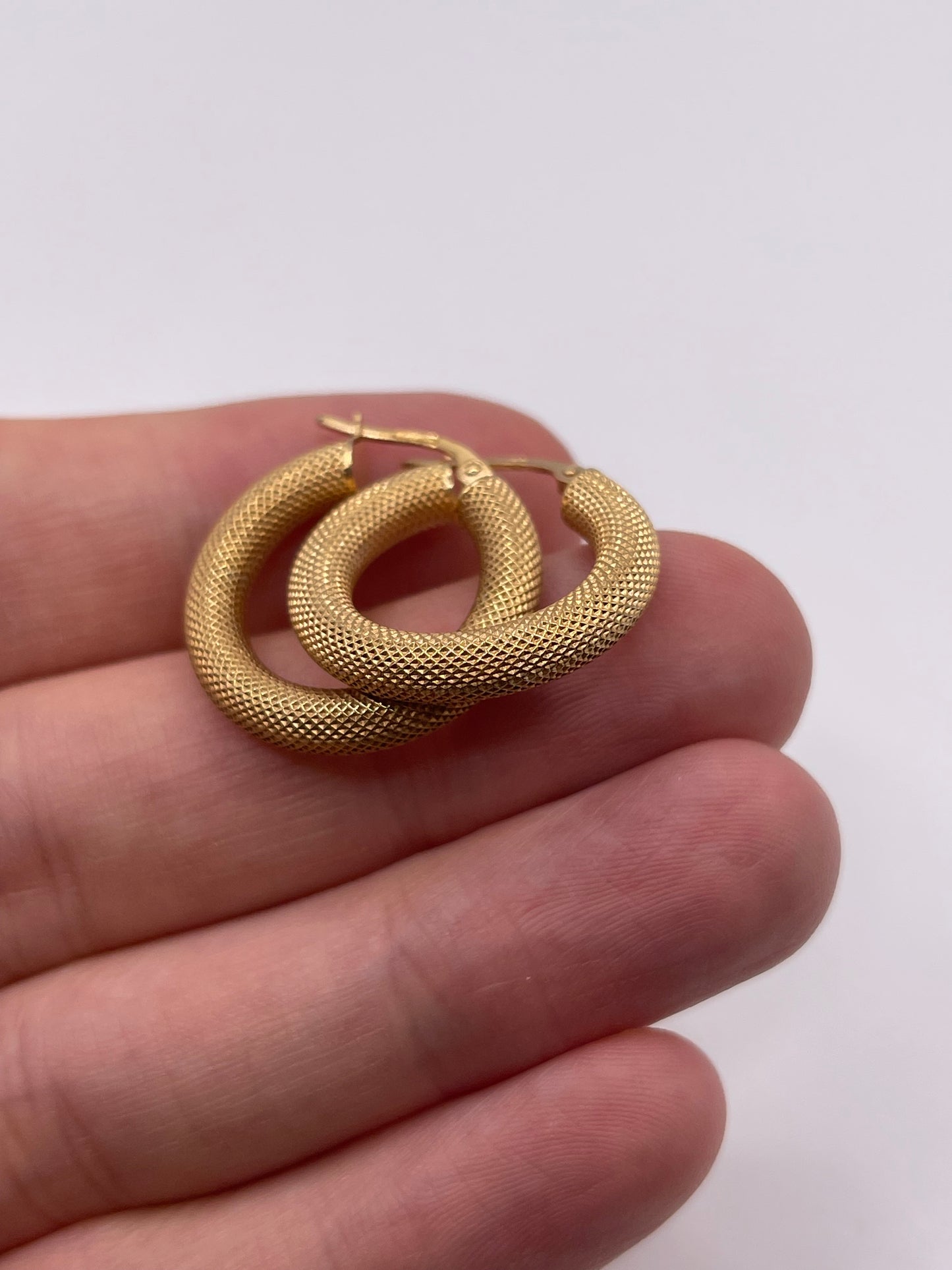 9ct gold creole earrings