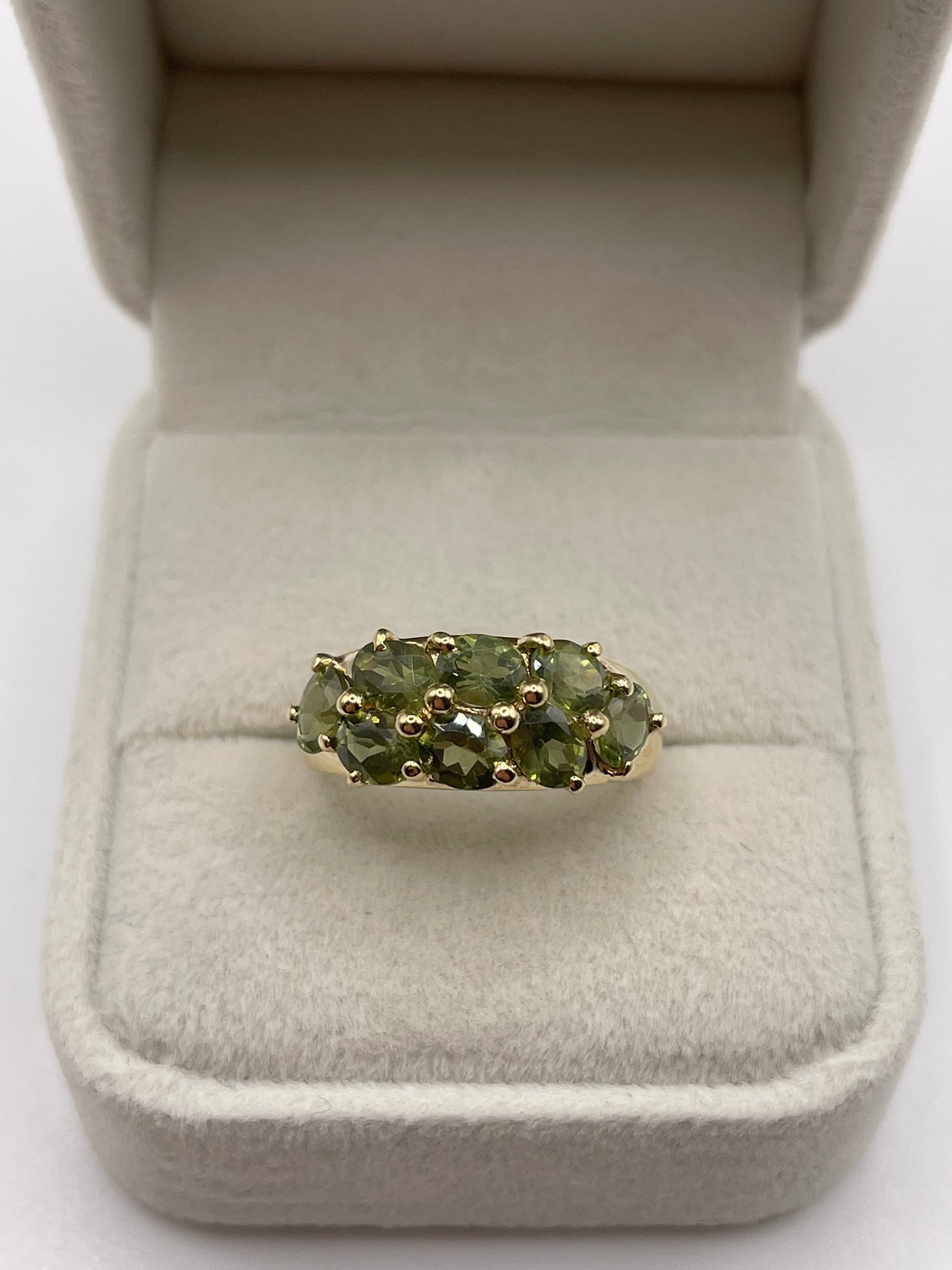 9ct gold quartz cluster ring