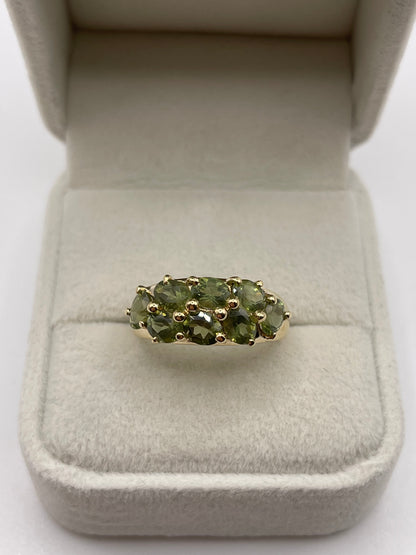 9ct gold quartz cluster ring