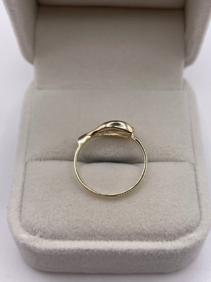 9ct gold wishbone ring