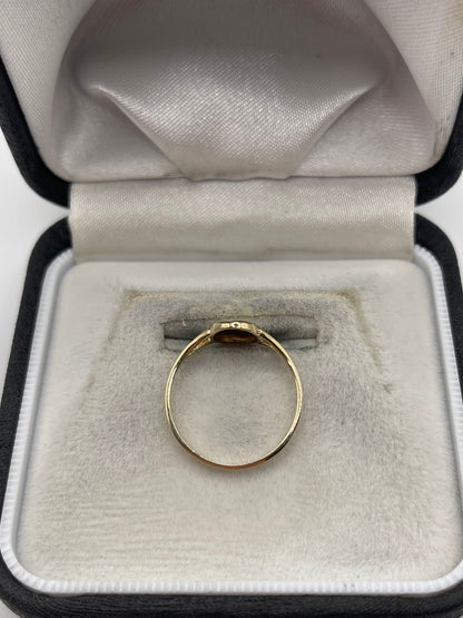 9ct gold coffee bean ring