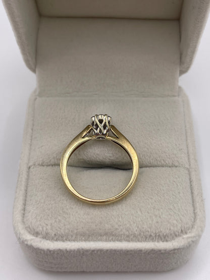 9ct gold diamond cluster ring