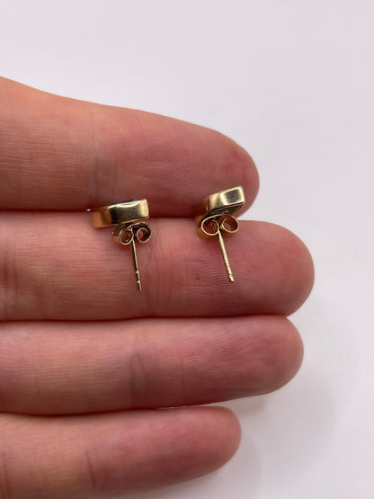 9ct gold topaz earrings