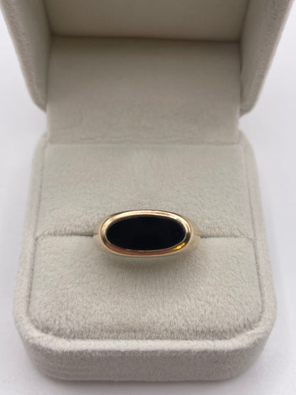 9ct gold onyx signet ring