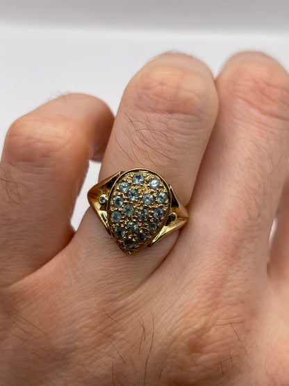 9ct gold alexandrite cluster ring