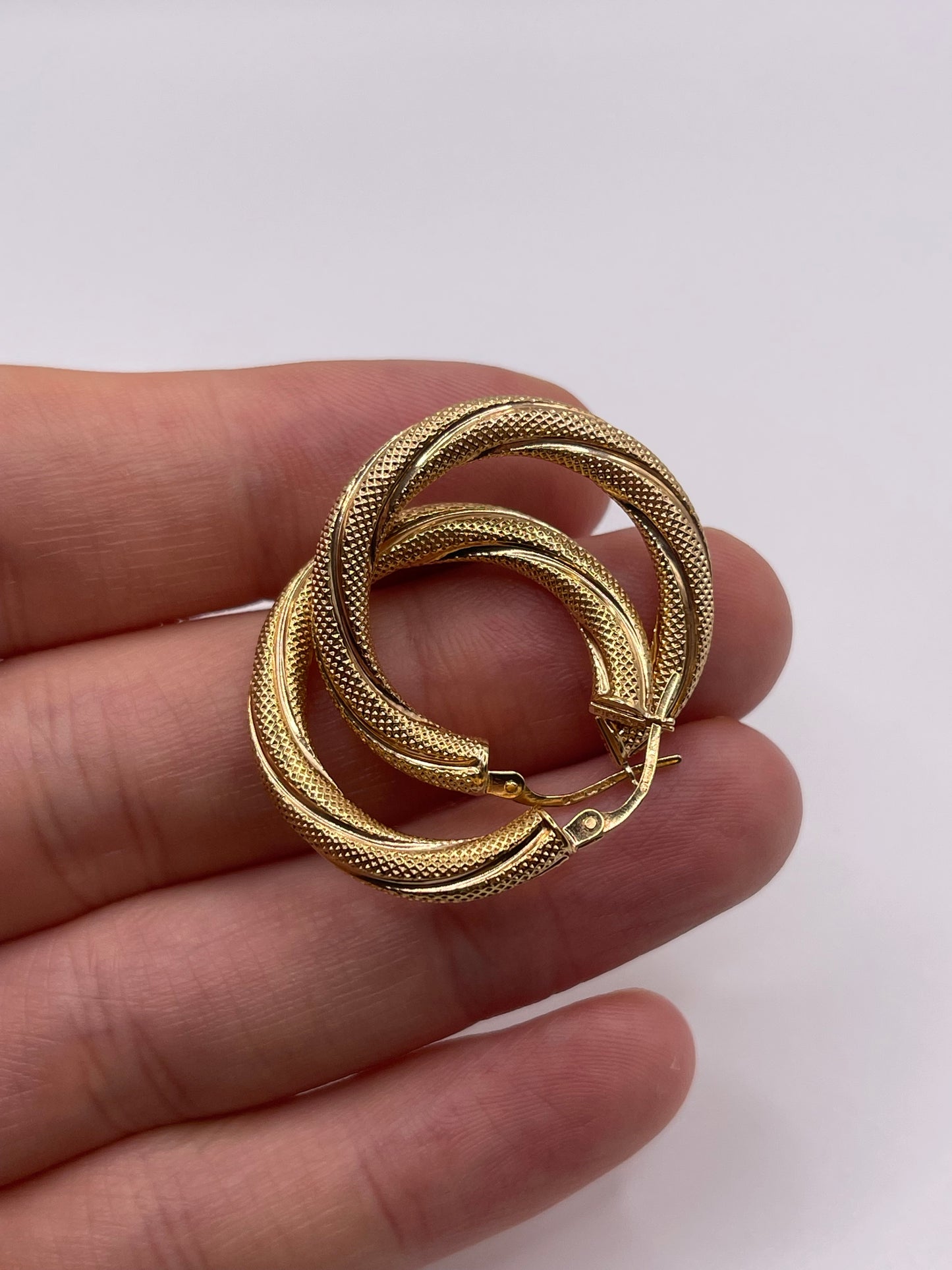 9ct gold creole earrings