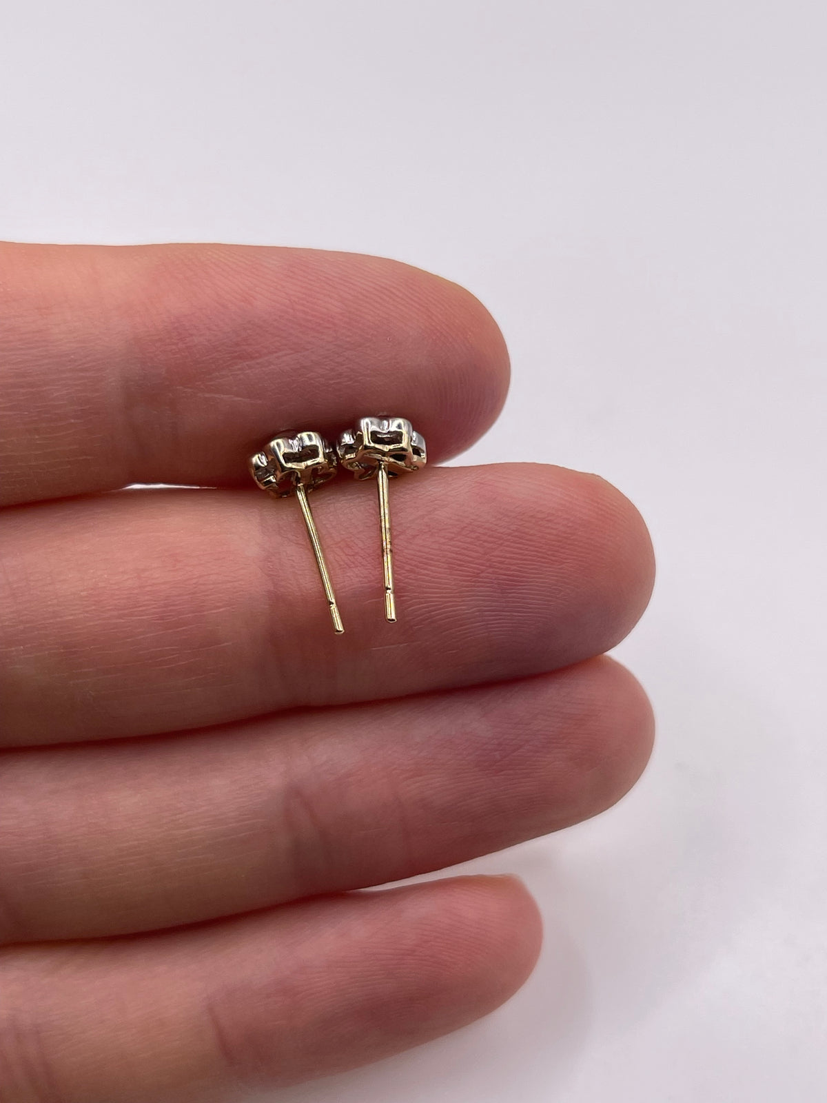 9ct gold diamond earrings