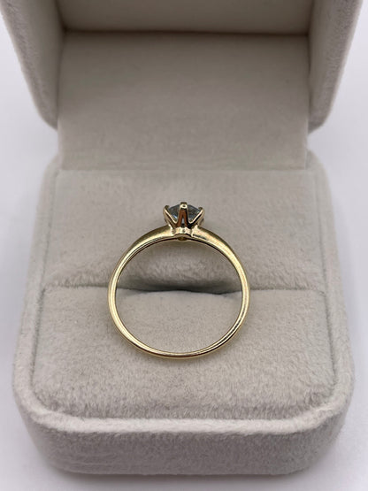 9ct gold blue topaz ring