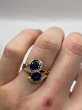 Load image into Gallery viewer, 9ct gold kyanite and diamond ring
