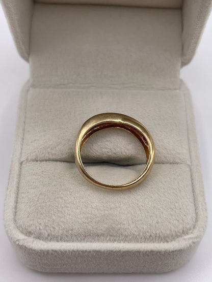 9ct gold ruby and diamond ring