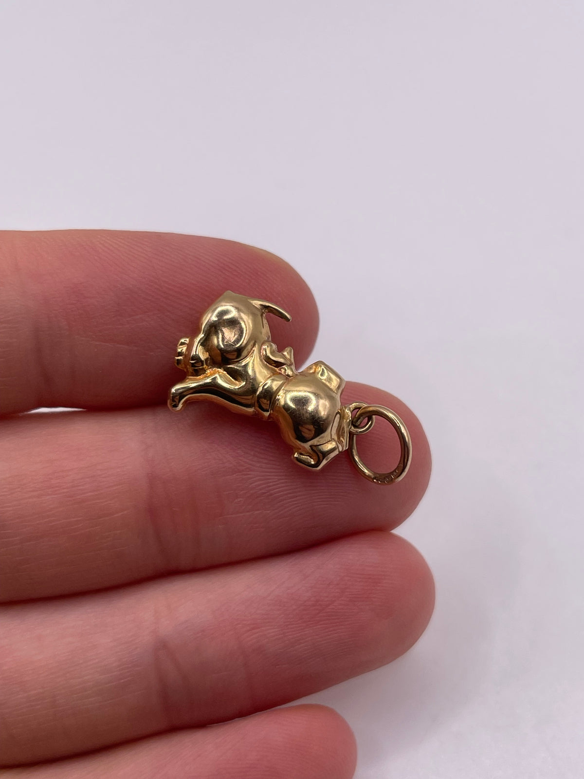 9ct gold dog charm