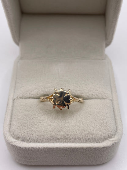 9ct gold clover ring