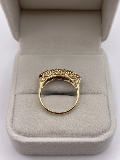 9ct gold amethyst ring