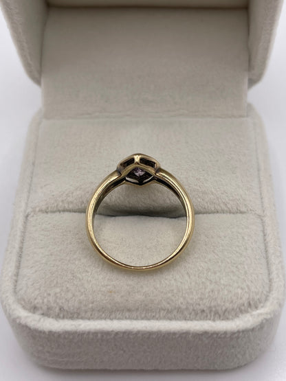 9ct gold amethyst ring