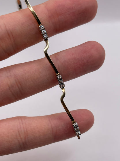 9ct gold diamond bracelet