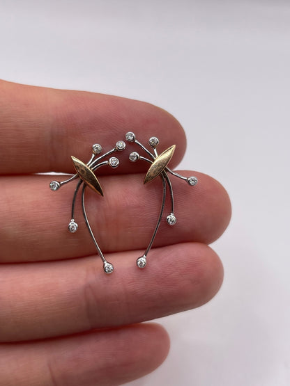 18ct gold diamond earrings