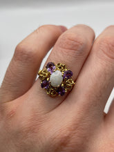 Load image into Gallery viewer, 9ct gold opal and amethyst ring
