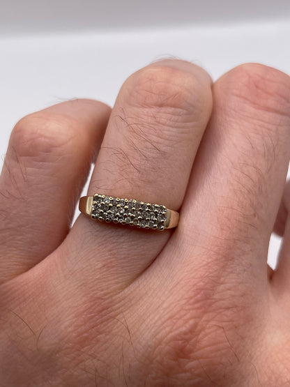 9ct gold diamond cluster ring