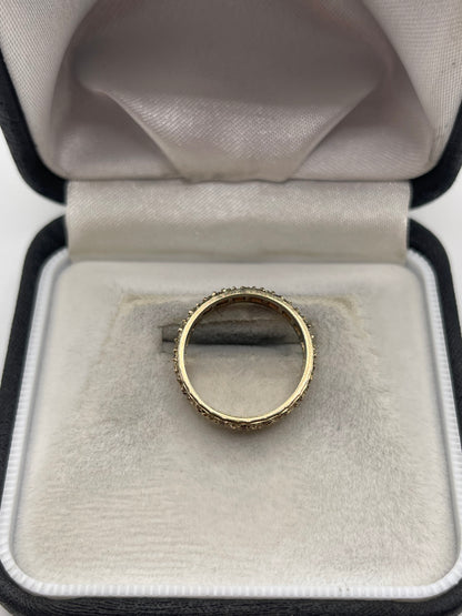 9ct gold garnet eternity ring