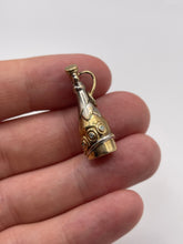 Load image into Gallery viewer, 9ct two tone diamond champagne bottle charm
