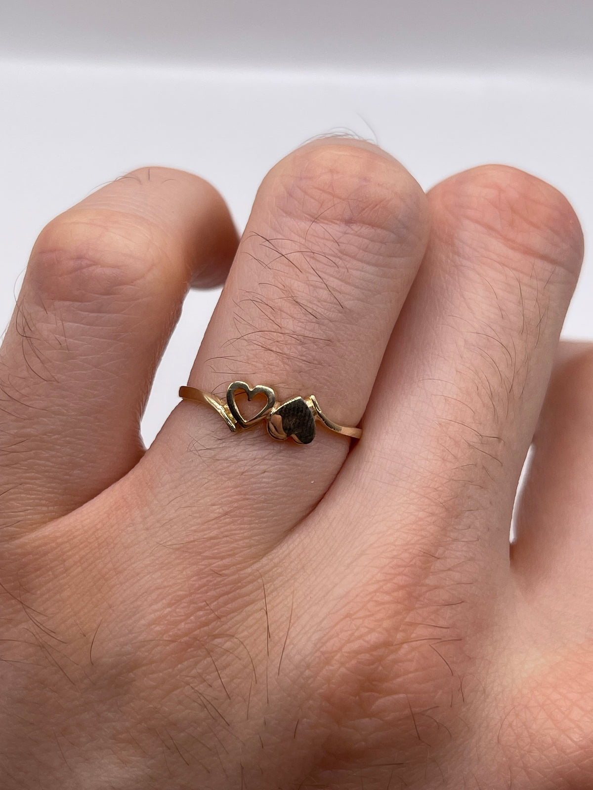 9ct gold heart ring