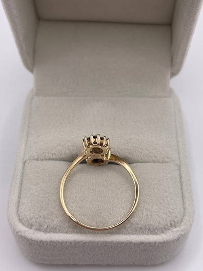9ct gold sapphire cluster ring