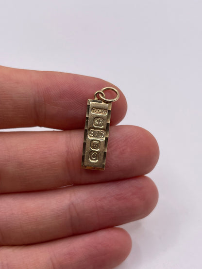 9ct gold ingot pendant