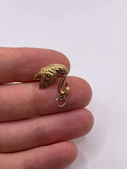 9ct gold swan charm