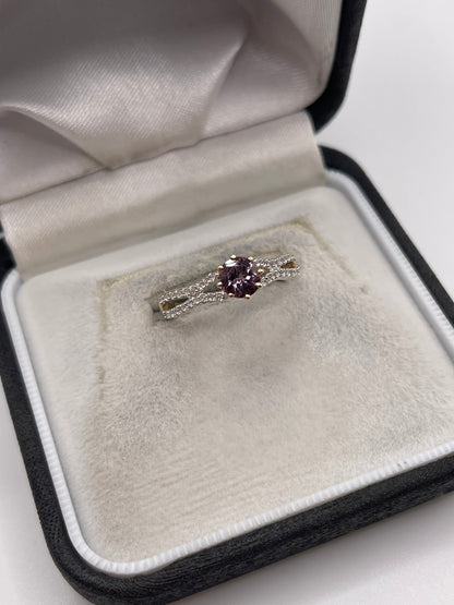 9ct gold quartz and zircon ring