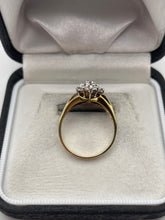 Load image into Gallery viewer, 9ct gold 50 point diamond cluster ring

