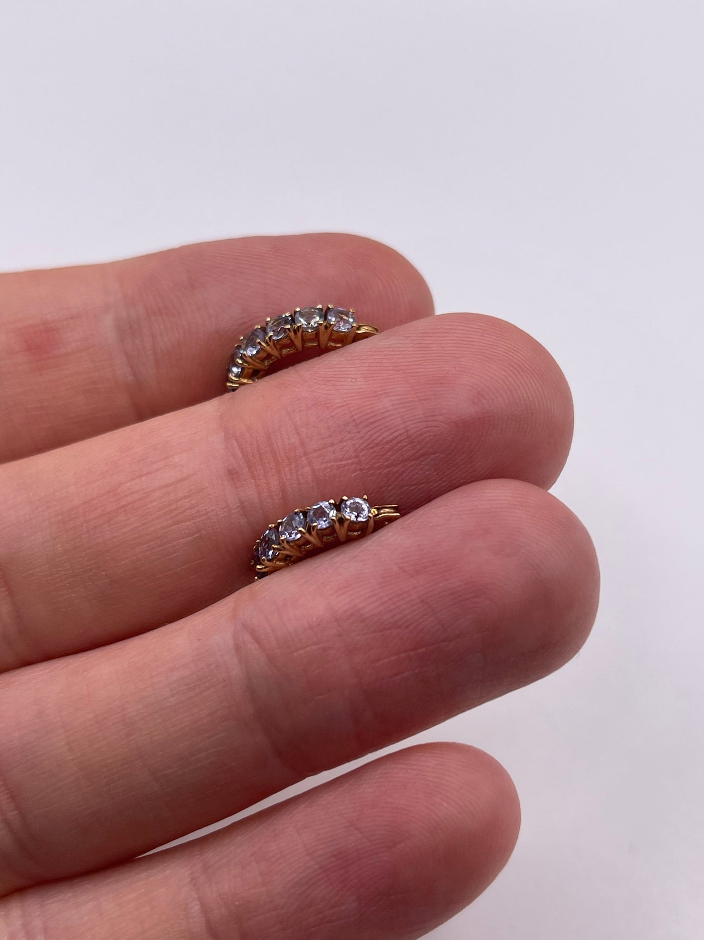 9ct gold tanzanite earrings