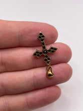 Load image into Gallery viewer, 9ct gold sapphire cross pendant
