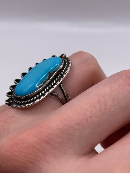 Silver turquoise ring