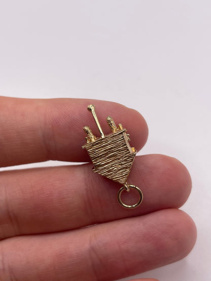 9ct gold cuckoo clock charm